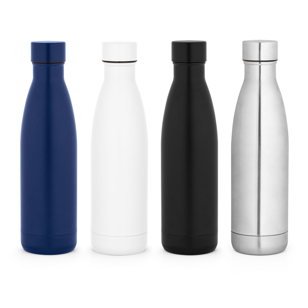 RE-BUFFON L. Garrafa em aço inox 90% reciclado de parede dupla térmica, isolada a vácuo e acabamento mate 810 mL