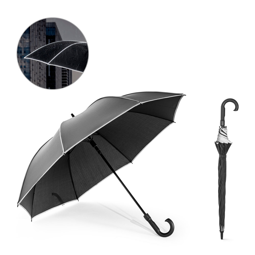 FINNLEY. Guarda-chuva de 27" em poliéster 100% reciclado pongee 190T à prova de vento